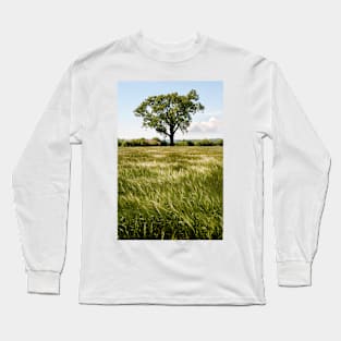 A moving sea of Barley - Yorkshire, UK Long Sleeve T-Shirt